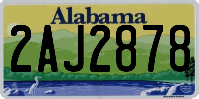 AL license plate 2AJ2878
