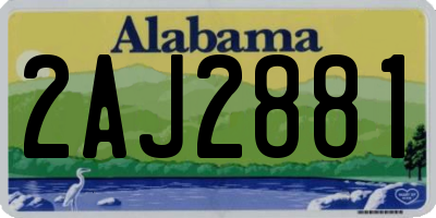 AL license plate 2AJ2881