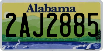 AL license plate 2AJ2885
