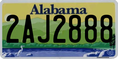AL license plate 2AJ2888