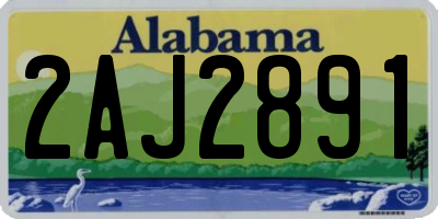 AL license plate 2AJ2891