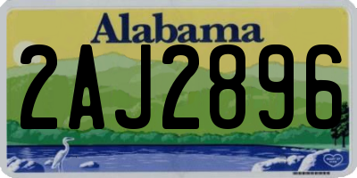 AL license plate 2AJ2896