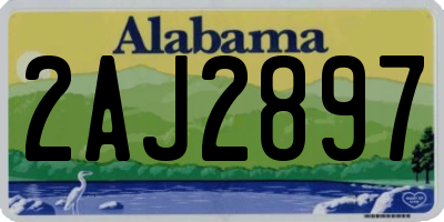AL license plate 2AJ2897