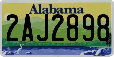 AL license plate 2AJ2898