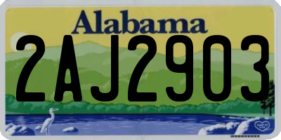 AL license plate 2AJ2903