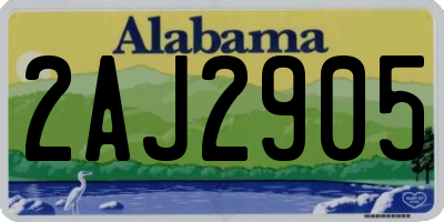 AL license plate 2AJ2905