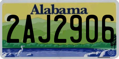 AL license plate 2AJ2906