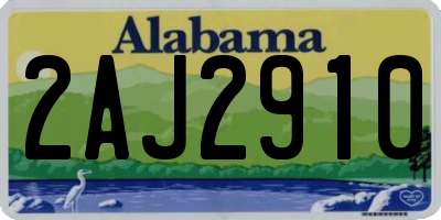 AL license plate 2AJ2910