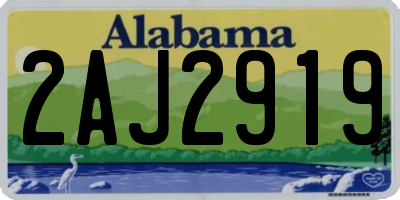 AL license plate 2AJ2919