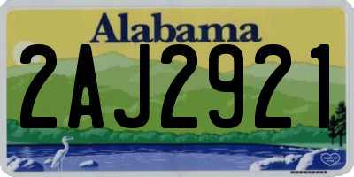 AL license plate 2AJ2921