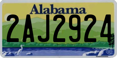 AL license plate 2AJ2924