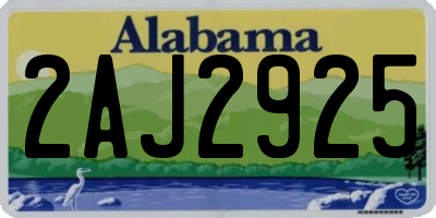 AL license plate 2AJ2925