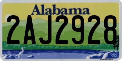 AL license plate 2AJ2928