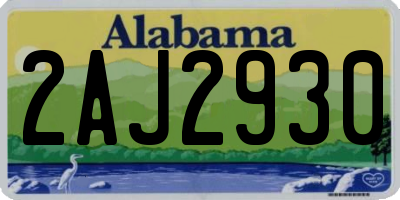 AL license plate 2AJ2930