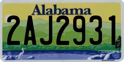 AL license plate 2AJ2931