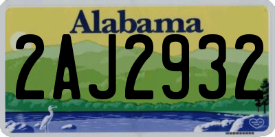 AL license plate 2AJ2932