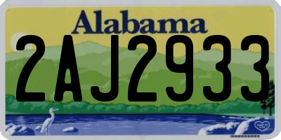 AL license plate 2AJ2933