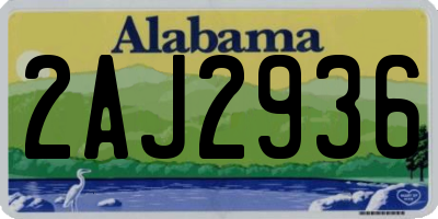 AL license plate 2AJ2936