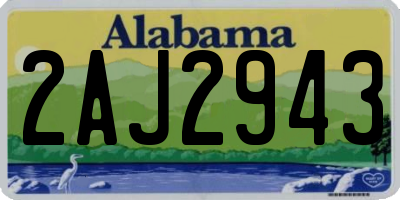 AL license plate 2AJ2943