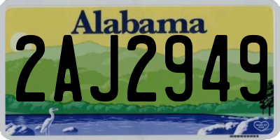 AL license plate 2AJ2949