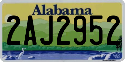 AL license plate 2AJ2952