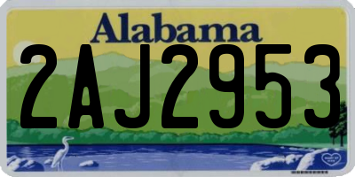 AL license plate 2AJ2953