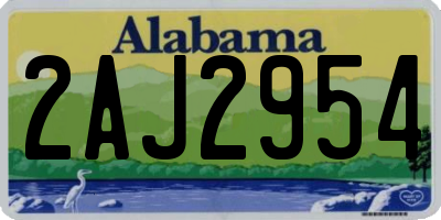 AL license plate 2AJ2954