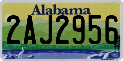 AL license plate 2AJ2956