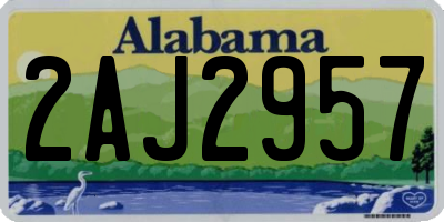 AL license plate 2AJ2957