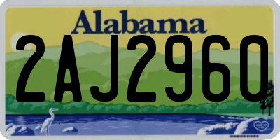 AL license plate 2AJ2960