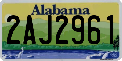 AL license plate 2AJ2961