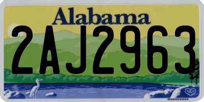 AL license plate 2AJ2963