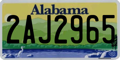 AL license plate 2AJ2965