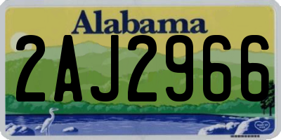 AL license plate 2AJ2966