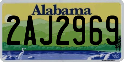 AL license plate 2AJ2969