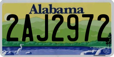 AL license plate 2AJ2972