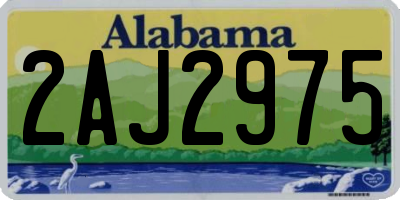 AL license plate 2AJ2975