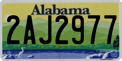 AL license plate 2AJ2977