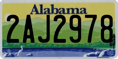 AL license plate 2AJ2978