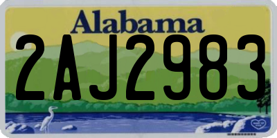AL license plate 2AJ2983