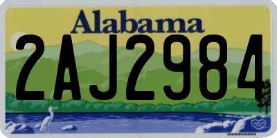 AL license plate 2AJ2984