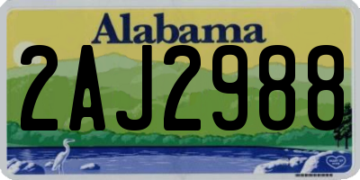 AL license plate 2AJ2988