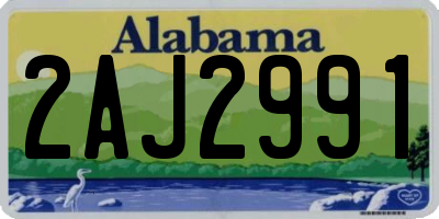 AL license plate 2AJ2991