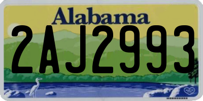AL license plate 2AJ2993
