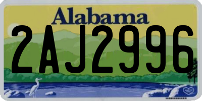 AL license plate 2AJ2996