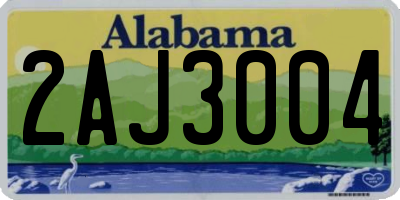 AL license plate 2AJ3004