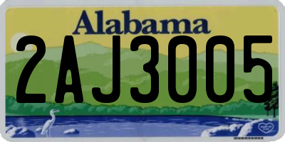 AL license plate 2AJ3005