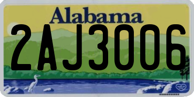 AL license plate 2AJ3006