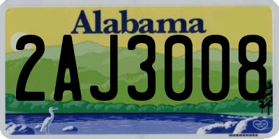 AL license plate 2AJ3008