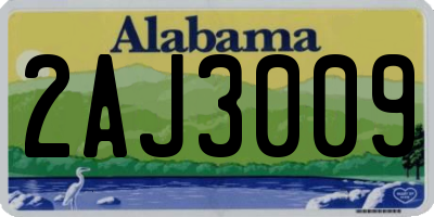 AL license plate 2AJ3009